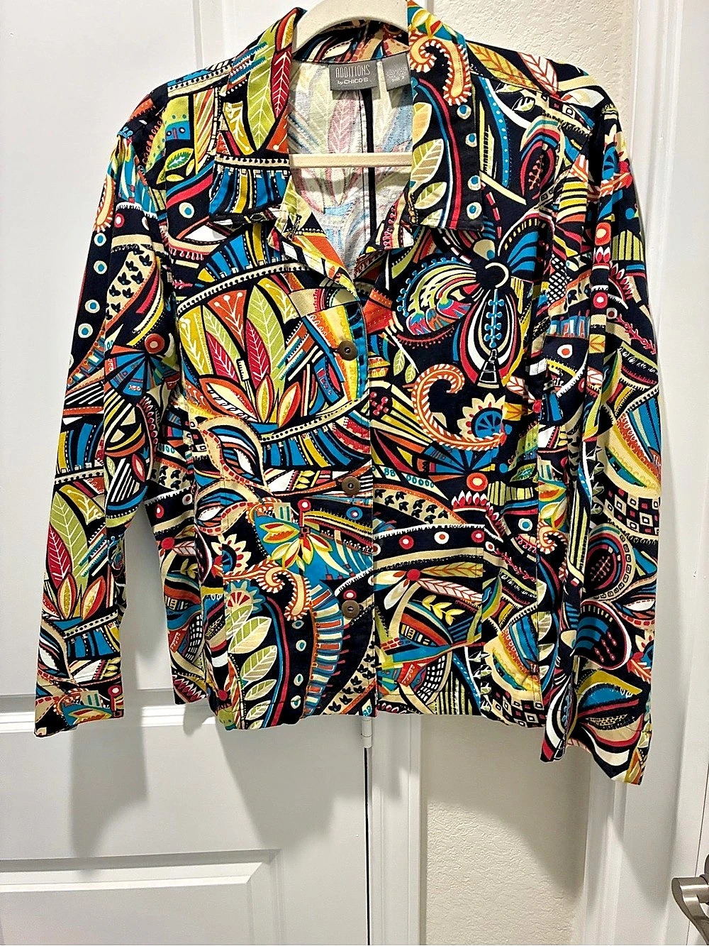 Additions by Chico's Women's Abstract Print Blazer Size 3